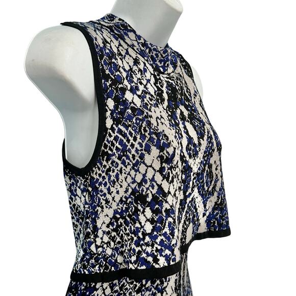 French Connection Knit Spotlight Boa Sleeveless Layered Bodycon Dress size 4 - Picture 6 of 11